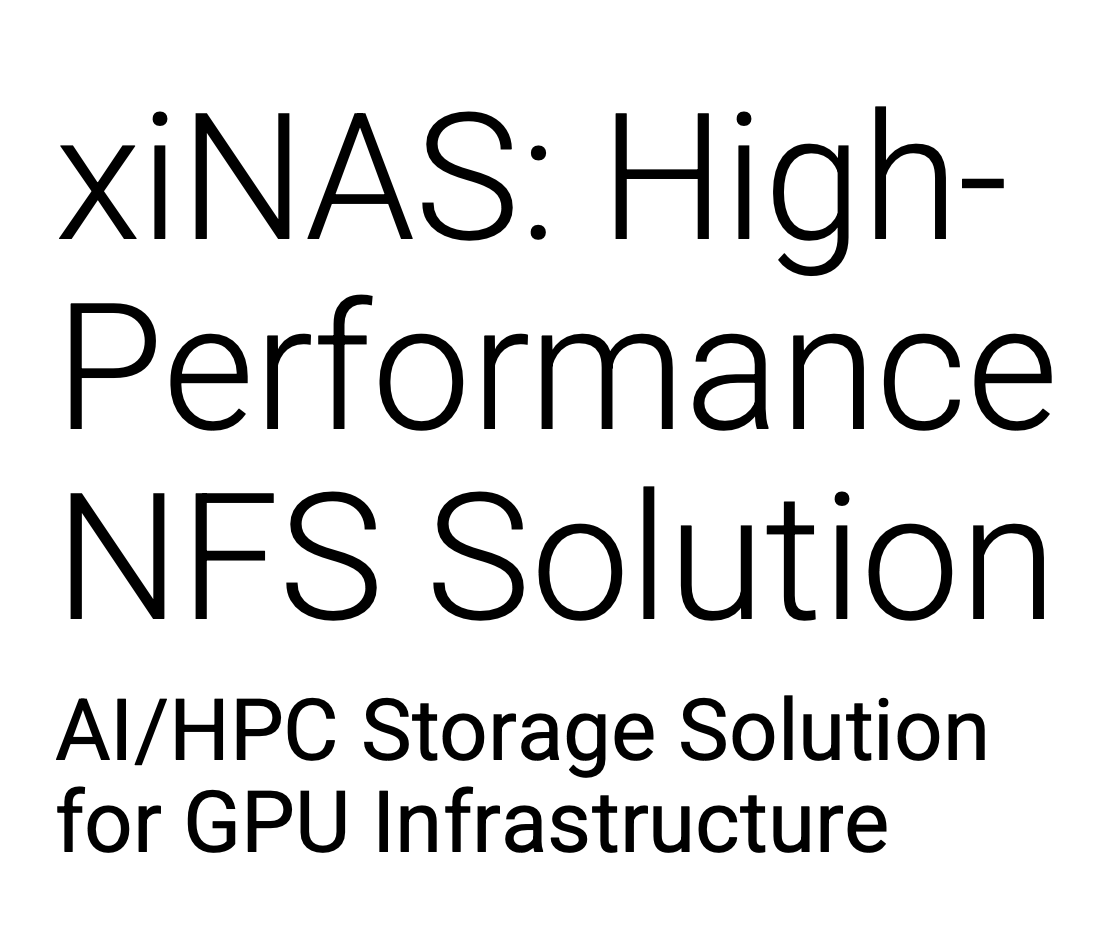 xiNAS -  cutting-edge NFS server solution powered by the high-performance xiRAID